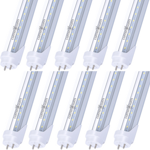 T8 T10 T12 LED Tube Lights 4ft 20W Clear Cover 10-pack-LUMINOSUM Officail Online Store