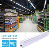 T5 LED Tube Light Integrated Single Fixture Clear Cover 20-pack-LUMINOSUM Officail Online Store