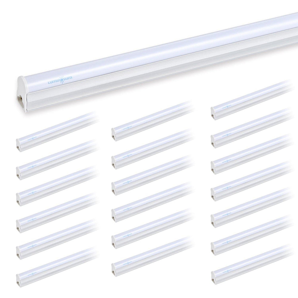 T5 LED Tube Light Integrated Single Fixture Frosted Cover 20-pack-LUMINOSUM Officail Online Store