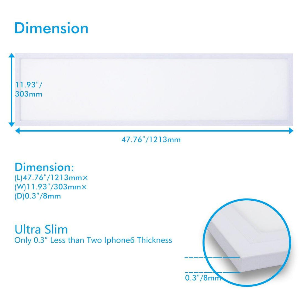 LED Flat Panel Lights 1x4 Ft 6000k 5-pack - LUMINOSUM
