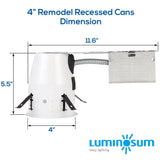 4 Inch Remodel Recessed Can Housing 8-pack-LUMINOSUM Officail Online Store
